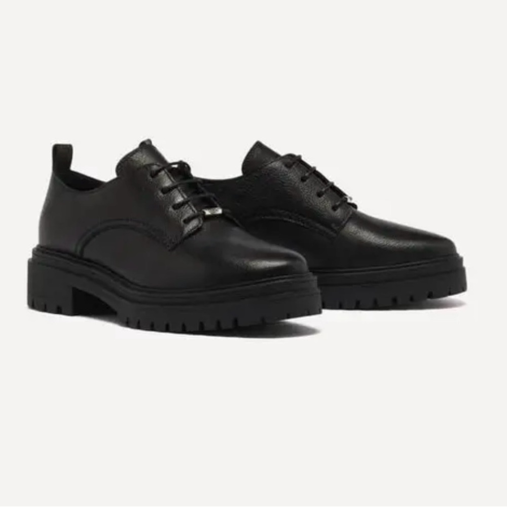 BA&SH Black Leather Camden Oxford Shoes Gorgeous! Excellent Condition! Size 38